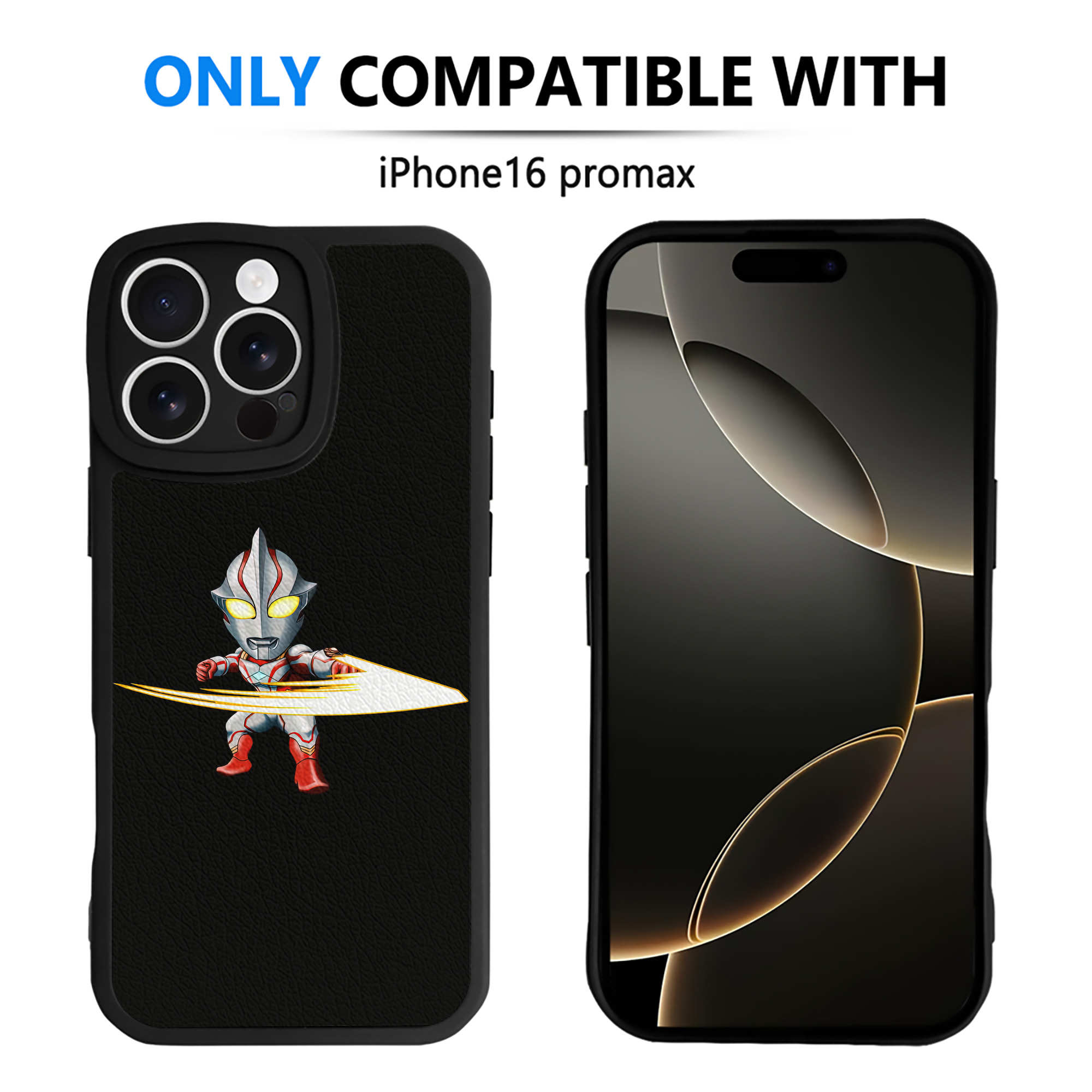 （画像用） ウルトラマン Ultraman 【iPhone 16シリーズ対応】シリコンスマホケース（レザー調） 材質：シリコン